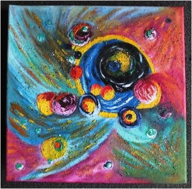 Text Box: Cosmos. Oil Paint. 2012